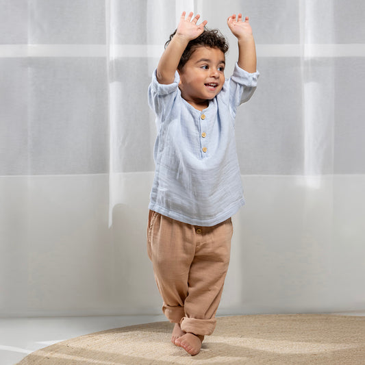 Soft Muslin Sky Baby Boy Set