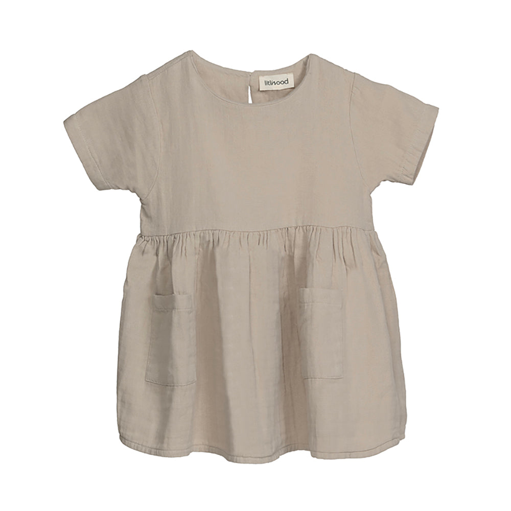 Vanilla Beige Baby Girl Dress