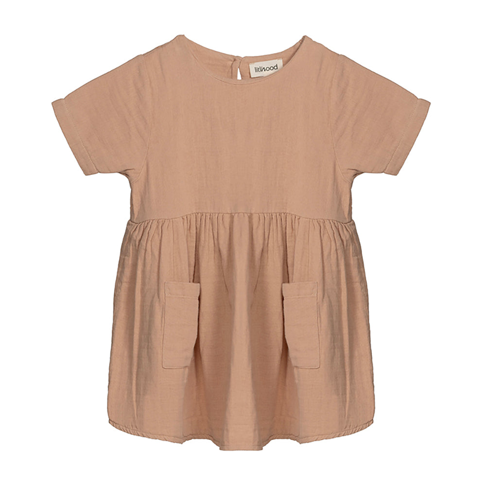 Muslin Marmelade Pink Baby Girl Dress