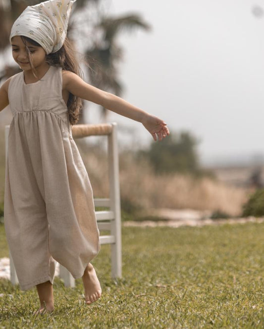 Linen Almond Jumpsuit