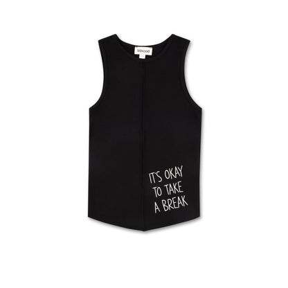 Break Sleevless Black T-shirt