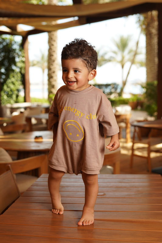 Happy Brown Romper